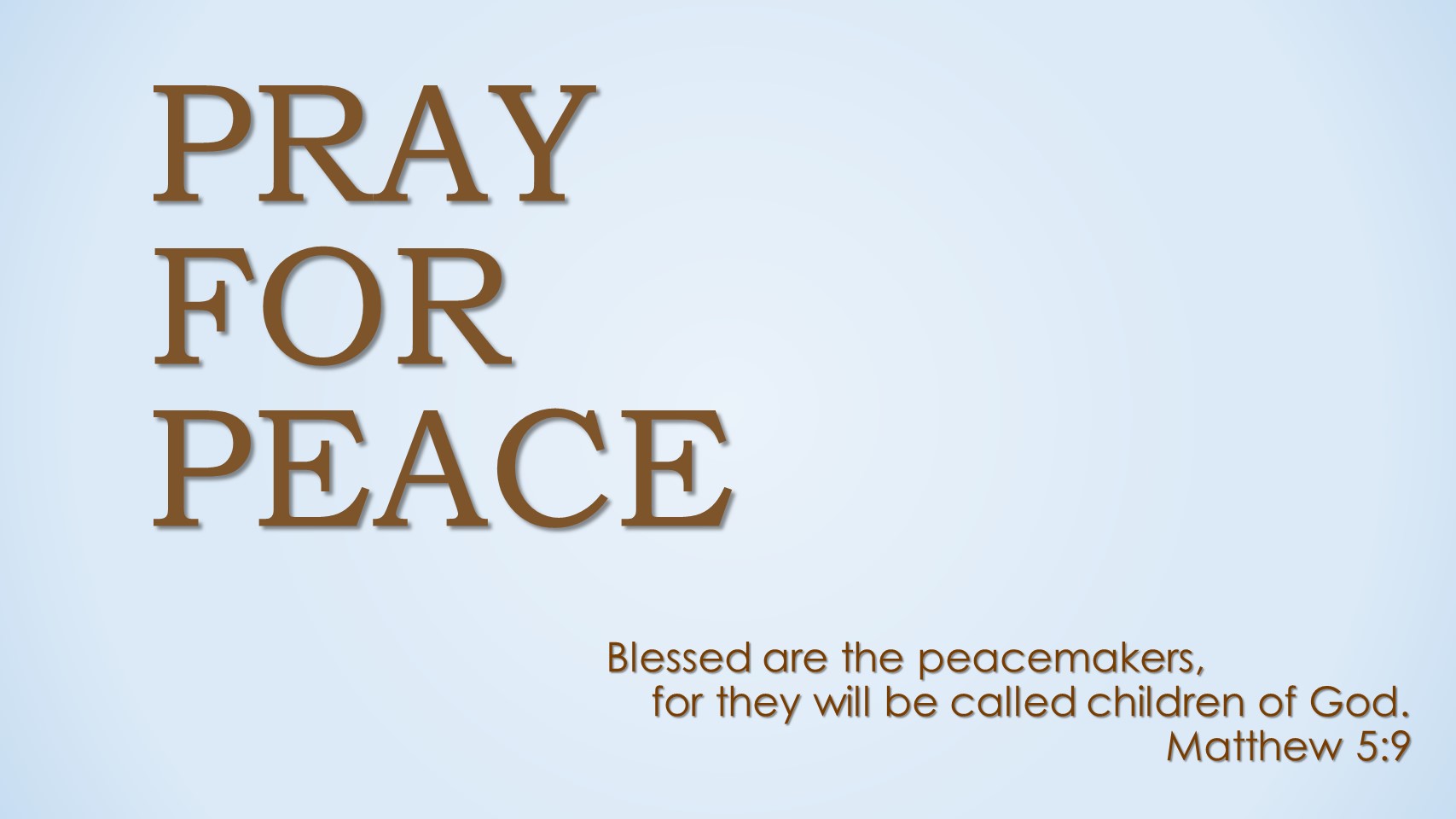 Praying for Peace